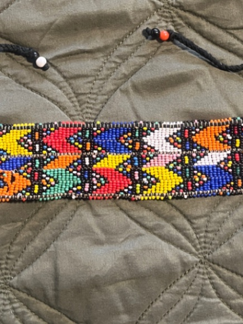 Colorful Zulu Beaded Tribal Pattern Choker